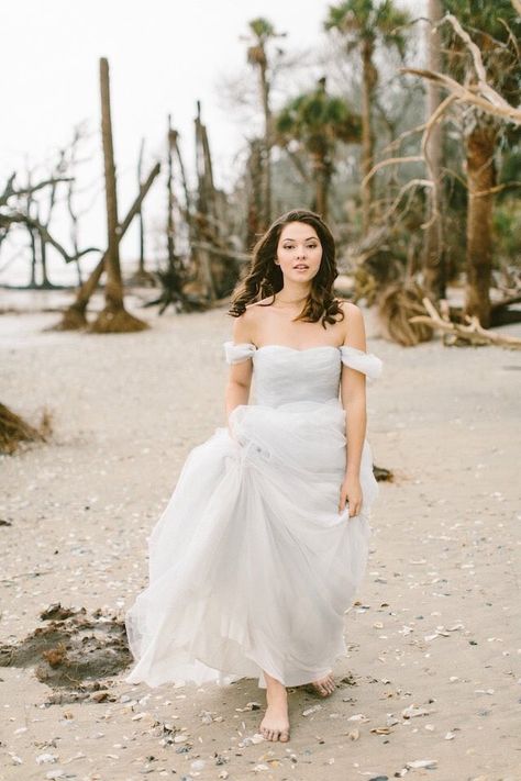 Gray Wedding Dress, Stormy Beach, Grey Wedding Dress, Elopement Wedding Dresses, Green Themed Wedding, Madelyn Cline, Most Beautiful Wedding Dresses, Gray Wedding, Wedding Dress Pictures