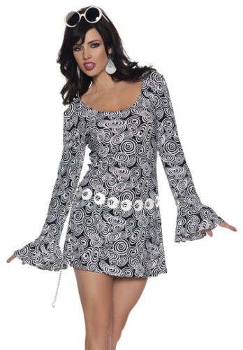 Sexy-Black-White-Mod-Gogo-Dress-Retro-60s-70s-Costume Gogo Dancer Outfits, Go Go Dancer Costume, 70s Fancy Dress, 70s Costume, Disco Costume, Gogo Dress, 90s Fashion Outfits Hip Hop Party, Moda Hippie, Dancer Costume