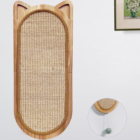 PRICES MAY VARY. 【Multifunctional Cat Scratcher】Size:22in X 9.8in.Our Cat Scratching Post is made with nice quality wood and looks super cute on the wall, and blends nicely with the decor in our living room. Comes with Anti-slip Feet, and the cat scratch pad also can be used on the floor. You can rub some cat nip on it and set it down flat to get your cat used to it and then hang it on the wall a few hours later 【Nice Material】The look of the Cat Scratcher is very cute and sleek, solid wood and Cardboard Scratcher For Cats, Diy Cat Scratcher Cardboard, Cat Wall Scratcher, Hospital Decor, Furniture For Cats, Diy Cat Scratcher, Vet Hospital, Cardboard Cat Scratcher, Cat Wall Furniture