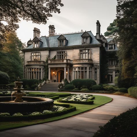 Shifting Places, Boxwood Shrubs, Modern Victorian Style, French Country Exterior, English Estate, Victorian Mansion, Luxury Houses Mansions, Country Estates, Architectural Design House Plans