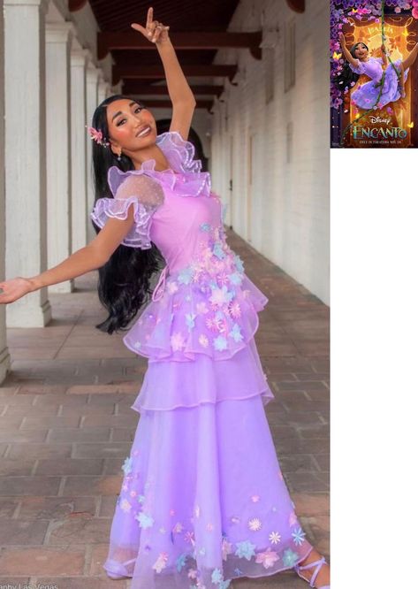 Isabela Madrigal Inspired Outfit, Isabella Encanto Cosplay, Encanto Dress Ideas, Isabela Encanto Costume, Isabella Halloween Costume, Isabela Madrigal Dress, Encanto Halloween Costumes, Isabella Costume, Encanto Costumes