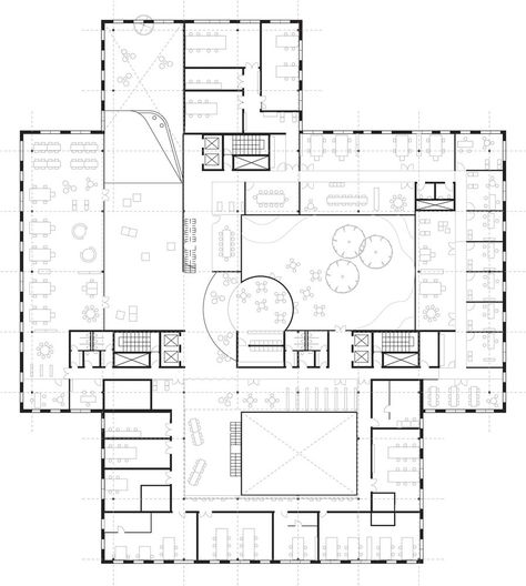 Gallery of Center for Solar Energy and Hydrogen Research Winning Proposal / Henning Larsen Architects - 8 Workshop Floor Plans, Library Floor Plan, Labs Plan, School Floor Plan, University Plan, What Is Solar Energy, University Design, Plan Elevation, Architecture Blueprints