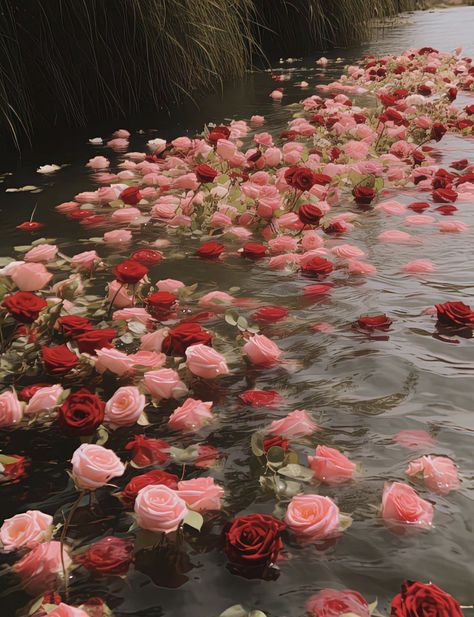 Pink Roses, Pink Flowers, Floating, Roses, Water, Flowers, Red, Pink