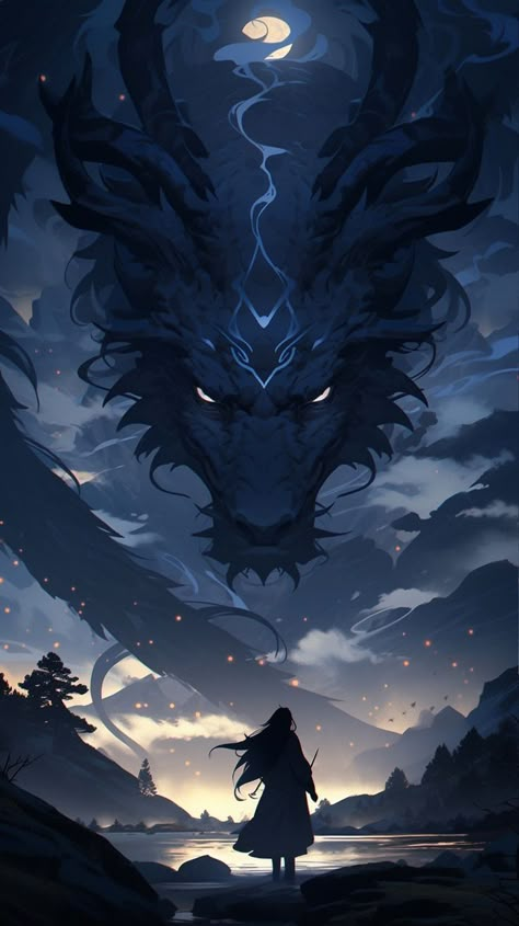 Dragons Wallpaper Aesthetic, Aesthetic Dragon Wallpaper, Aesthetic Wallpaper Dragon, Dark Dragon Wallpaper, Dragon Wallpaper Aesthetic, Fantasy Phone Wallpaper, Dragon Background, Japanese Art Samurai, Dragon Anime