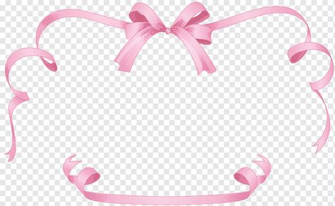 Bow Border, Pink Bow Png, Drawing Borders, Bow Drawing, قلادات متدلية, Ribbon Logo, Page Decoration, Border Png, Ribbon Png