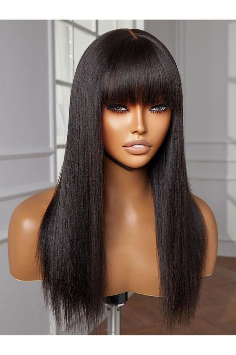 curly wig with bangs hairstyles black women Best Wigs For Black Women, Long Curly Hairstyles With Bangs, Short Curly Hairstyles With Bangs, Curly Side Bangs, Women Short Curly Hairstyles, Bob With Bangs Hairstyles, Curly Bob With Bangs, Curly Hairstyles With Bangs, Black Wig With Bangs