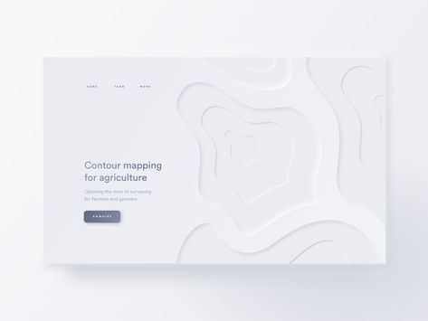 Contour Mapping Neumorphic Website by Samson Vowles🕺 on Dribbble Ui Ux 디자인, Webdesign Inspiration, Contour Map, App Design Inspiration, Ui Design Inspiration, Ui Inspiration, Web Layout, Web App Design, Mobile App Design