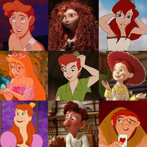 Red Haired Disney Characters, Red Head Movie Characters, Red Hair Disney Characters, Characters With Red Hair Costumes, Red Hair Characters Cartoon, Red Hair Characters Halloween, Red Haired Character, Red Hair Characters, Red Hair Disney