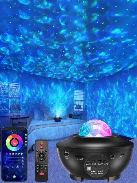 Galaxy Night Light, Living Room Home Theater, Night Lamp For Bedroom, Sky Projector, Ceiling Projector, Galaxy Light, Star Projector Light, Music Speaker, Galaxy Projector