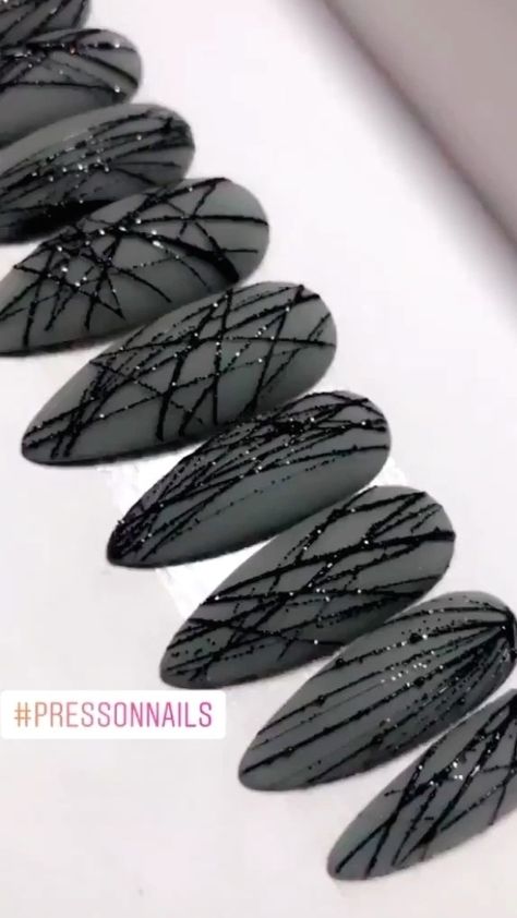 Bright Summer Acrylic Nails, Witch Nails, Witchy Nails, Gothic Nails, Goth Nails, Dark Nails, Summer Acrylic Nails, Halloween Nail Designs, Halloween Nail