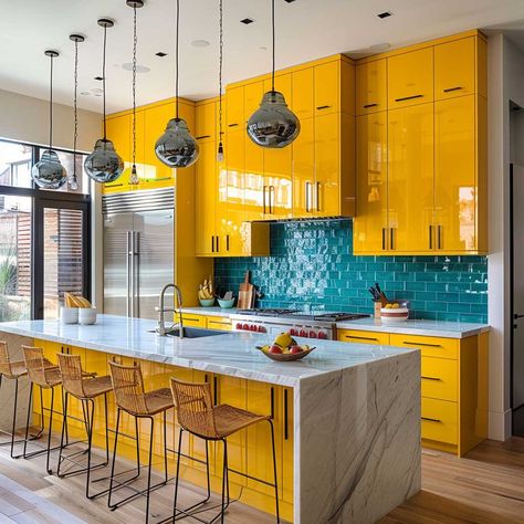 19+ Lively Latin American Interior Color Designs for Home • 333+ Art Images Interior Color Design, Fun Interior Design, Mid Century Modern Renovation, American Interior Design, Citrus Kitchen, Fun Interior, Industrial Style Lamps, Modern Renovation, 3d Ideas