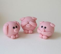 Mis hermanos Fondant Animals, Polymer Clay Figures, Tanah Liat, Polymer Clay Animals, Fondant Figures, Cute Polymer Clay, Clay Animals, Clay Miniatures, Cute Clay