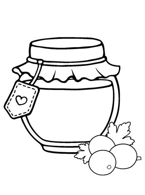 Gooseberry - Lol Coloring Pages Jar Coloring Page, Gooseberry Jam, Lol Coloring Pages, Lol Coloring, Jam Jar, Mini Drawings, Kitchen Color, Flower Backgrounds, Colouring Pages