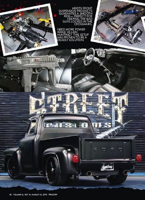 04: Expendables Truck feature in Truckin' Magazine Vol 36. No 10 (Aug 2010) Pg. 92 Expendables Truck, The Expendables, Bad Guy, Harley Davidson, Ford, Trucks, The 100, Magazine, Vehicles