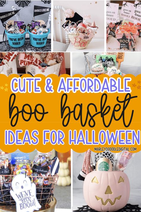 See the best 28+ creative DIY Halloween Boo Basket ideas for everyone on your list, including your kids, teachers, neighbors, and more! Includes free printable 'You've Been Booed' and 'We've Been Booed' tags and signs to make spreading Halloween cheer even easier. Halloween You've Been Booed Ideas, Youve Been Boo’d Ideas, October Secret Pal Ideas, How To Boo Your Neighbors, Boo Basket Ideas For Co Worker, You’ve Been Booed Ideas Free, Coworker Boo Basket Ideas, Boo Someone For Halloween, Boo Bag Ideas For Coworkers