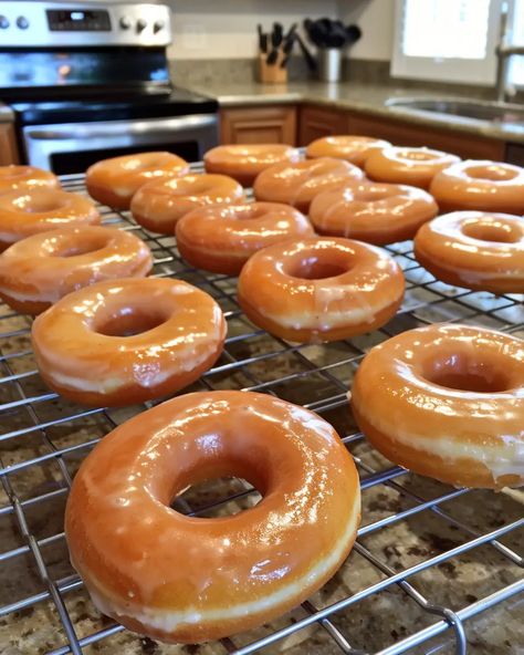 Homemade Krispy Kreme Doughnuts: The Perfect Sweet Treat Donut Recipe Krispy Kreme, Homemade Krispy Kreme Donuts Recipe, Homemade Long John Donut, Krispy Kreme Glaze Recipe, Copycat Krispy Kreme Donut Recipe, Glaze For Donuts Recipe, Krispy Kreme Donuts Recipe, Glazed Donut Recipe, Homemade Donut Recipe