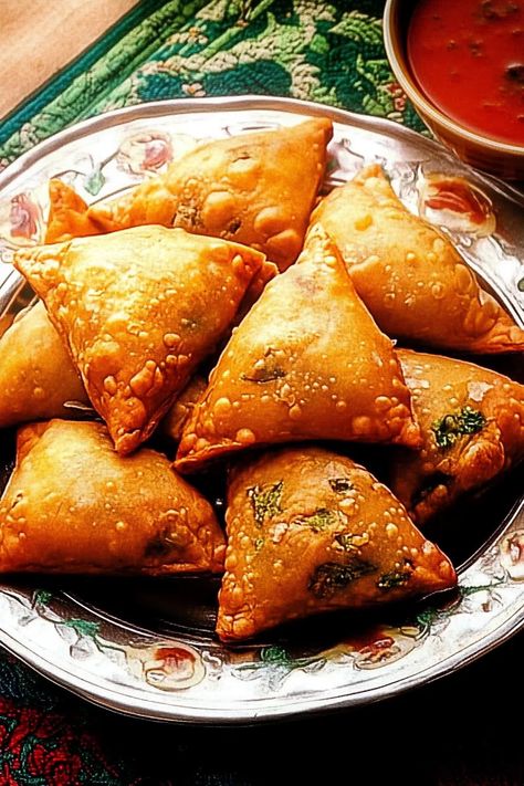 Samosas Recipe Indian, Indian Pastries, Samosa Recipe Indian, Appetizer Recipes Thanksgiving, Appetizer Recipes For Party, Samosas Recipe, Indian Samosas, Appetizer Recipes Easy, Fancy Appetizer Recipes