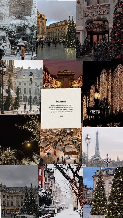 christmas in paris eiffel tower city snow lights people trees baubles christmas decs Paris In December Aesthetic, Christmas Wallpaper Paris, Paris Christmas Aesthetic, Christmas In Paris Aesthetic, Paris Aesthetic Wallpaper, Paris At Christmas, Christmas Winter Aesthetic, Strasbourg Christmas, Paris In December