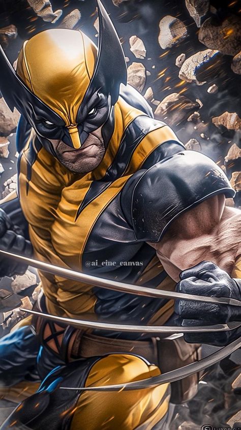 ❌☠️ Wolverine ( X-men) ☠️❌ ————— 🎨 art by : @ai_cine_canvas ————— - Seeking commissions or inspiration? Feel free to send us a direct… | Instagram Logan Wolverine Art, X Men Wallpaper, X Men Art, Wolverine Wallpaper, X-men Wallpaper, Wolverine Comic Art, Wolverine Artwork, Xman Marvel, Wolverine Logan