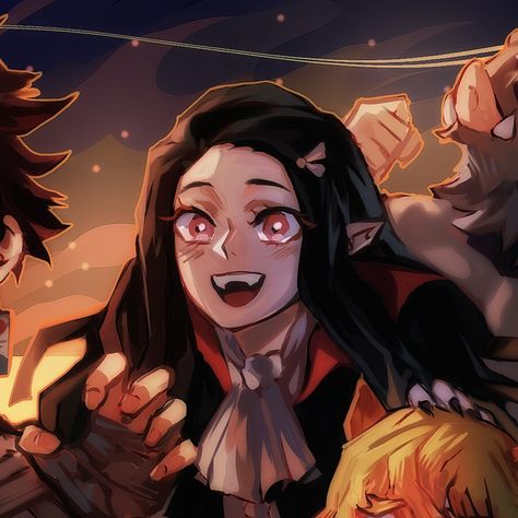 Demon Slayer Matching Halloween Icons, Kny Pfp Halloween, Halloween Matching Pfp 4 People Anime, Demon Slayer Pfp Halloween, Kny Halloween Matching Pfp, Demon Slayer Pfp Nezuko And Tanjiro, Halloween Nezuko Pfp, Demon Slayer Matching Pfp Zenitsu, Kny Halloween Pfp