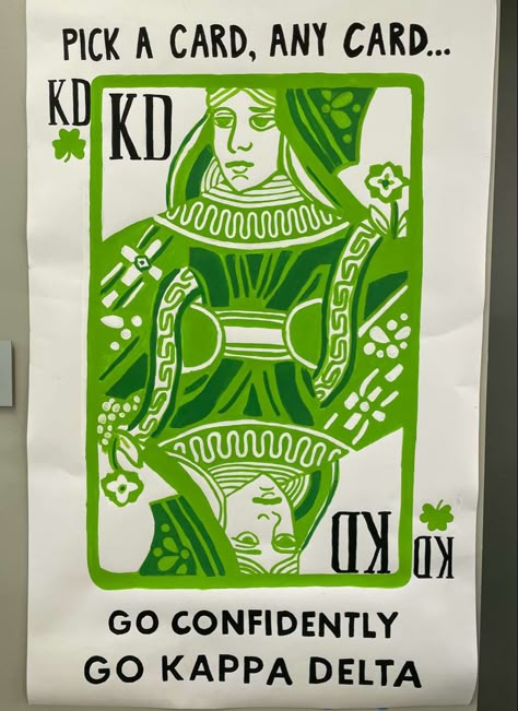 Shamrock Week Kappa Delta, Go Greek Banner, Kappa Delta Graphic, Go Greek Graphics, Kappa Delta Canvas, Frat Merch, Fall Merch, Theta Merch, Adpi Merch