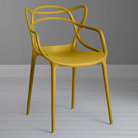 BuyPhilippe Starck for Kartell Masters Chair, Mustard Online at johnlewis.com Phillip Stark, Kartell Masters Chair, Grey Chair Bedroom, Masters Chair, Retro Dining Chairs, Eiffel Chair, Balcony Table And Chairs, Outdoor Dining Chair Cushions, Winter Woodland