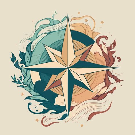 Compass Design Art, Compass Aesthetic, Compass Rose Art, Compass Rose Design, Compass Vector, Compass Drawing, Compass Rose Tattoo, Compass Art, Minimalist Tattoo Ideas