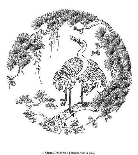 birds Coloring For Adults, Lotus Flower Art, Black And White Images, Chinese Embroidery, Bird Coloring Pages, Chinese Design, White Images, Coloring Pages For Adults, Handwork Embroidery Design