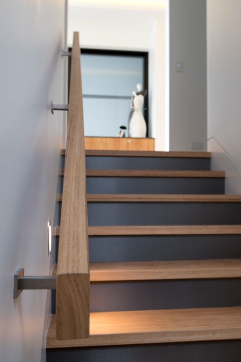 Carina Heights Staircase Design - Dion Seminara Architecture Home Staircase Design, Home Staircase, Attic Renovation Ideas, Attic Apartment, Basement Stairs, Attic Renovation, Staircase Railings, Attic Remodel, Home Stairs Design