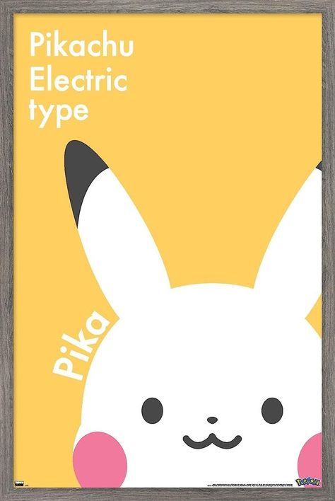 Trends International Pokémon - Pikachu Electric Type Wall Poster Pokemon Poster, Pokemon Plush, Pokemon Trading Card Game, Type Posters, Trends International, Pokemon Fan, Wall Poster, Trading Cards Game, Pokemon Cards