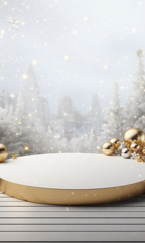 3d Empty white podium illustration for showcase products on winter background royalty free stock photo Christmas Thumbnail, Christmas Podium, White Christmas Backdrop, Christmas Snowy Background, Winter Frame Background, Christmas Tree Snow Background, White Snowy Background, Snow Forest Background, Snow Illustration