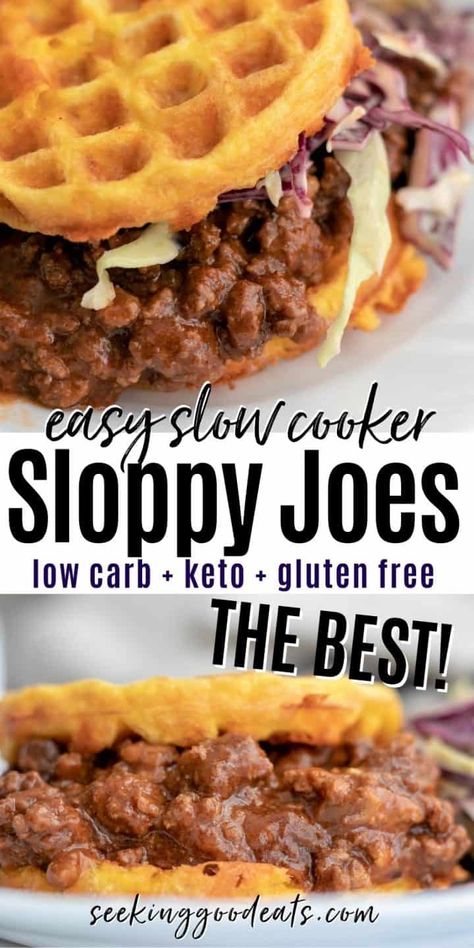 Keto Sloppy Joes, Low Carb Sloppy Joes, Slow Cooker Sloppy Joes, Keto Stuffed Peppers, Keto Gluten Free, Desserts Keto, Baking Powder Uses, Keto Crockpot Recipes, Sloppy Joes Recipe