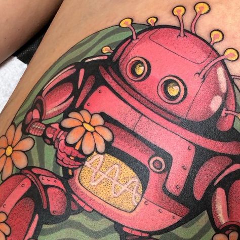 Robot Tattoo, Flaming Lips, London Tattoo, Tattoo Artists, Art Tattoo, Tattoo Ideas, Tattoo Designs, Tattoos, Pink