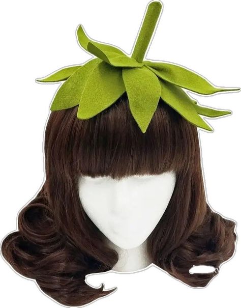 Mini Hats, Diy Kostüm, Strawberry Topping, Hair Reference, Character Outfits, Hair Designs, Costume Design, Fascinator, Green Leaves