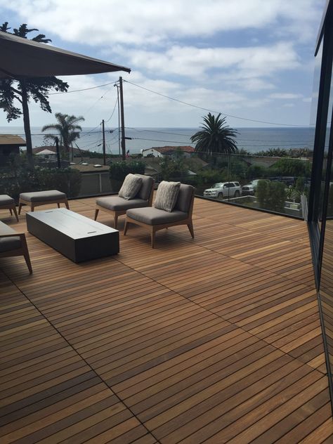 Wood Like Tile, Roof Top Bar, Ipe Wood Deck, Roof Balcony, Wood Deck Tiles, Roof Decks, Pool Rooftop, Terrace Tiles, Bar Flooring