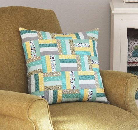 Cluck Cluck Sew, Room Needs, Quilted Pillow Covers, Throw Pillow Pattern, Sewing Cushions, Patchwork Cushion, Beginner Sewing Projects Easy, Patchwork Quilt Patterns, Patchwork Pillow