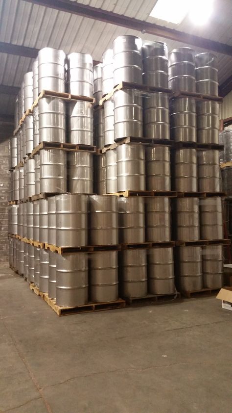 New 55 Gallon Stainless Steel DRUMS- LOWEST PRICE EVER LISTED. $269 PER BARREL. see www.usedstainlesssteelbarrels.com or email us at ssbarrels@fuse.net      Limited supply and one time deal. Steel Drums, Oil Barrel, Metal Barrel, 55 Gallon, Steel Barrel, Industrial Warehouse, Exhibition Stand Design, Stainless Steel Accessories, Crude Oil