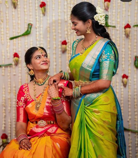 Half Saree Function Photoshoot Poses, Saree Function Photoshoot, Half Saree Function Stills Indoor, Half Saree Stills Indoor, Function Poses, Half Saree Poses, Basic Blouse Designs, Bestie Poses, Girls Saree