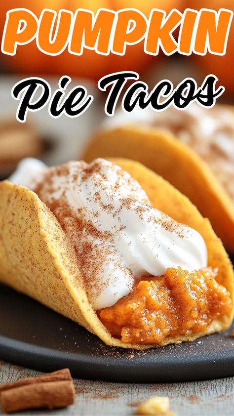 Recipes Archives - Delicious Recipes - Easy Cooking Ideas and Tasty Dishes Fun Pumpkin Pie Recipes, Pumpkin Pie Taco, Pumpkin Pie Tacos Recipe, Pumpkin Pie Tacos, Pumpkin Tacos, Recipe For Pumpkin Pie, Easy Cooking Ideas, Choco Taco, Crispy Taco Shells