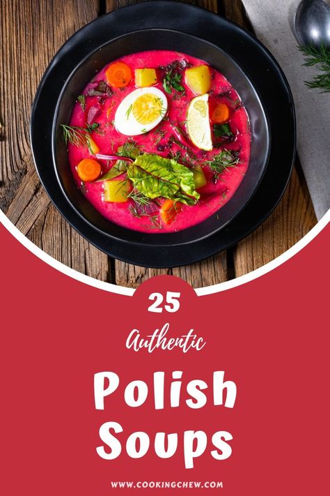 Polish Baking, Polish Soup, Polish Dishes, Wild Mushroom Soup, Pierogi Recipe, Soups Recipes, Fruit Soup, Polish Heritage, Eastern European Recipes