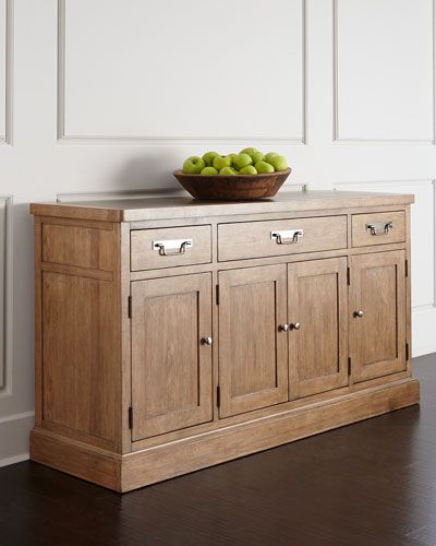 Sideboard Decor Dining Room, Living Room Buffet, White Sideboard Buffet, Curio Cabinet Decor, Sideboard Decor, Accent Chests, Dining Room Buffet, Casa Country, Large Sideboard