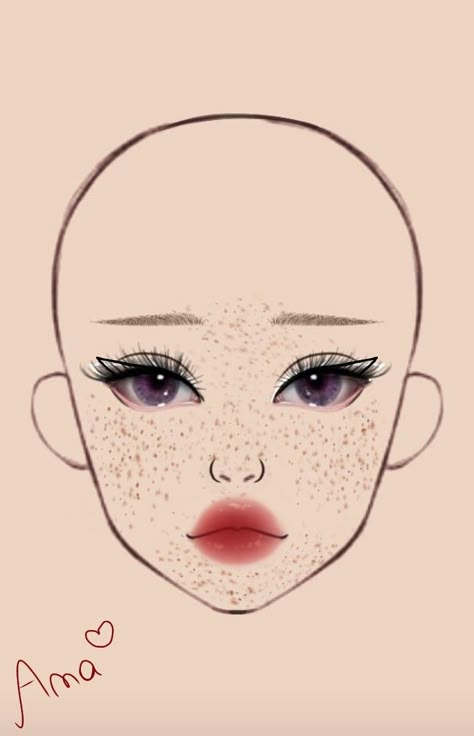 Doll Face Makeup, Makeup For Summer, Makeup Layout, Makeup Charts, Anime Eye Makeup, Makeup Drawing, Makeup Nails Designs, Anime Makeup, Cute Eye Makeup