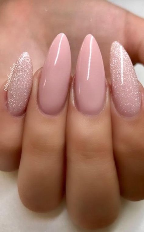 Nail Nude, Stars Nails, Kutek Disney, Nude Polish, Nude Nail Polish, Nude Nail, Almond Acrylic Nails, Popular Nails, Neutral Nails