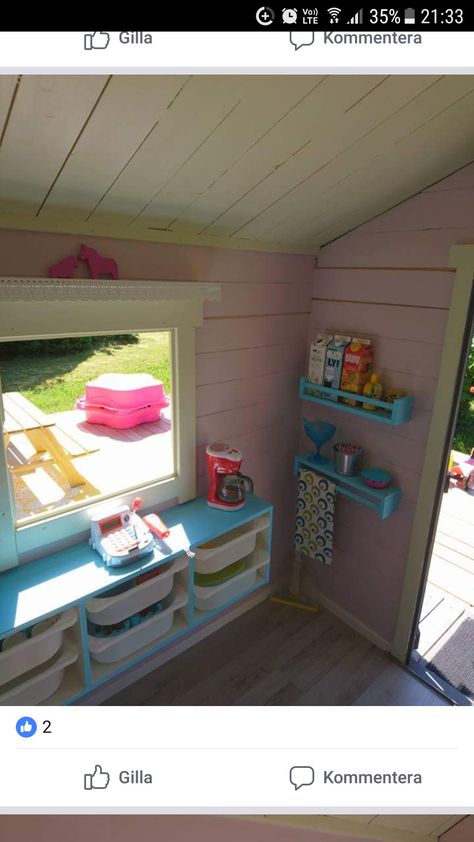 Small Wendy House Ideas, Small Wendy House Interior, Inside Wendy House Ideas, Outdoor Playhouse Decor Interior, Garden Playhouse Interior, Wendy House Ideas Interior, Boys Playhouse Interior, Inside Of Playhouse Ideas, Kids Clubhouse Interior