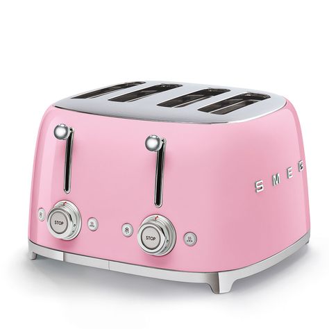 Pink Smeg, Pink Toaster, Smeg Toaster, Retro Toaster, 50s Design, Countertop Display, Mr Right, 50 Style, Pink Kitchen