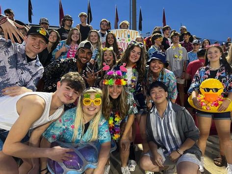 #football #beachday #senior #senioryear #studentsection #highschool Beach Out Football Theme, Senior Week, Football Theme, Tropical Pool, Football Themes, High School Football, Spirit Week, School Football, Beach Theme