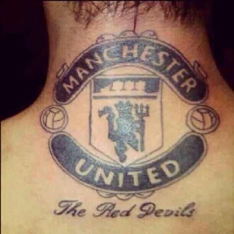 Manutd Tattoo, Man Utd Tattoo, Manchester Is Red, Soccer Tattoos, Club Tattoo, Red Tattoo, English Football, Red Tattoos, Baby Tattoos