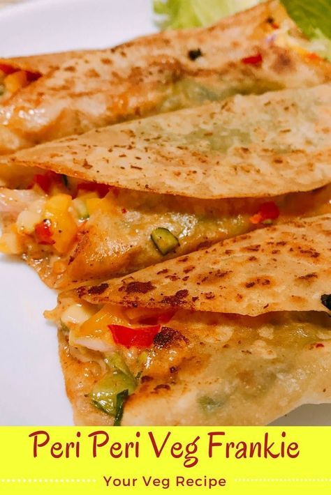 Peri Peri Vegetable Frankie! #indianFood #Wrap #Frankie #PeriPeri #vegetarian #Recipes #Food #JainFood Veg Wraps Recipes, Veg Recipes For Dinner, Dinner Recipes Vegetarian Indian, Veg Sandwiches, Veg Dinner Recipes, Frankie Recipe, Veg Recipe, Veg Snacks, Tandoori Masala