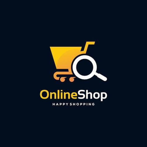 Logo Bag Design Ideas, Online Shop Logo Design Ideas, Online Shop Logo Design, Online Store Logo, Online Shop Logo, Search Logo, Sign Typography, Laptop Store, Logo Online Shop