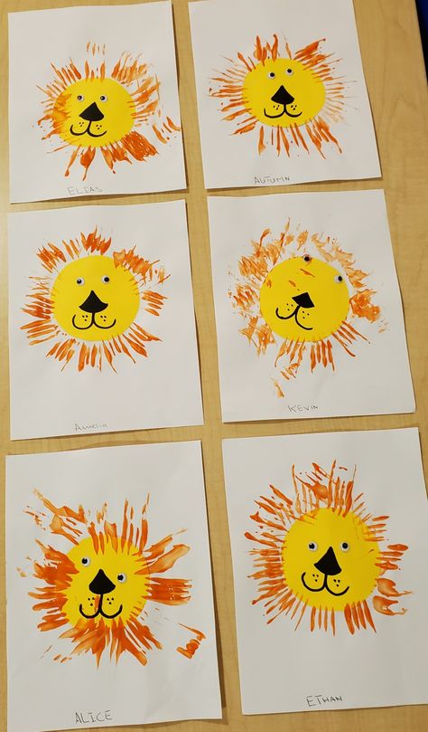 Easy Jungle Crafts Preschool, Mammal Crafts For Preschool, Africa Preschool Crafts, Jungle Animal Art Preschool, Safari Art Preschool, African Animal Crafts Preschool, Jungle Kindergarten Activities, Lion Arts And Crafts For Kids, Wild Animal Crafts For Preschoolers